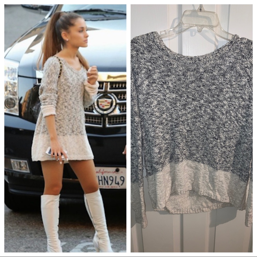 RARE Vince Two Tone Sweater As Seen on Ariana Grande